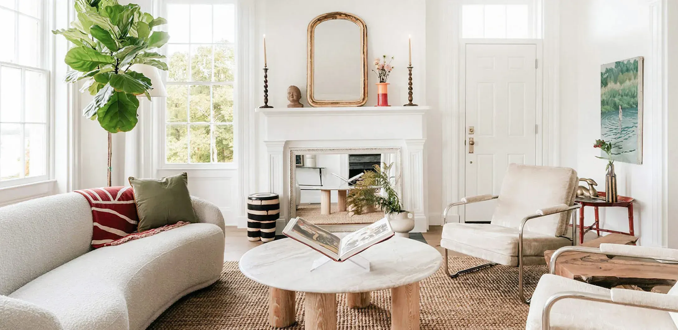 Home staging service and interior arrangement of real estate, apartment, house for sale or rent.